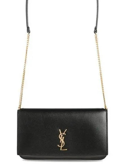 Cassandra Phone Holder Strap Cross Bag Black - SAINT LAURENT - BALAAN 2