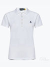 Women's Julie Embroidered Logo Short Sleeve Polo Shirt White - POLO RALPH LAUREN - BALAAN 2