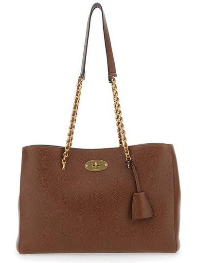 Lily Chain Leather Tote Bag Oak - MULBERRY - BALAAN 2