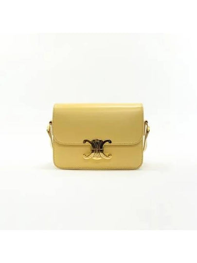 Teen Triomphe Shiny Calfskin Cross Bag Fallen - CELINE - BALAAN 2