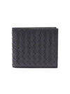 Intrecciato Weaving Half Wallet Dark Grey - BOTTEGA VENETA - BALAAN 2