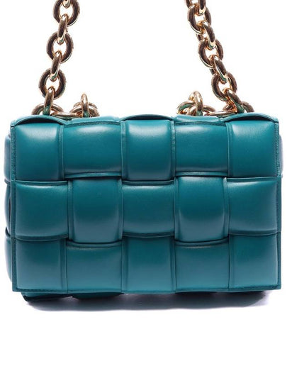 Cassette Lambskin Shoulder Bag Blue - BOTTEGA VENETA - BALAAN 2