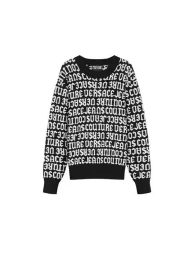 Logomania Knit Top Black - VERSACE - BALAAN 2