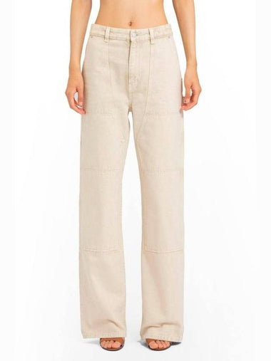 Carpenter High Rise Jeans Beige - HELMUT LANG - BALAAN 1