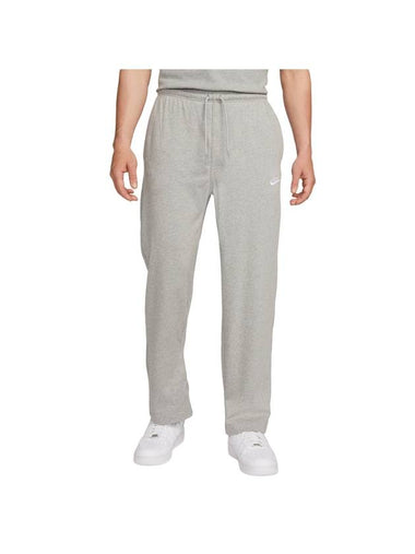 Club Knit Open Hem Track Pants Grey - NIKE - BALAAN 1