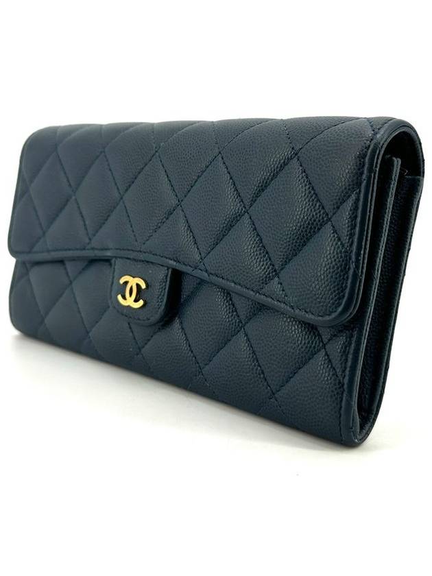 Classic caviar gold flap long wallet - CHANEL - BALAAN 3