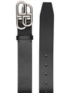 BB Extra 40 Leather Belt Black - BALENCIAGA - BALAAN 3