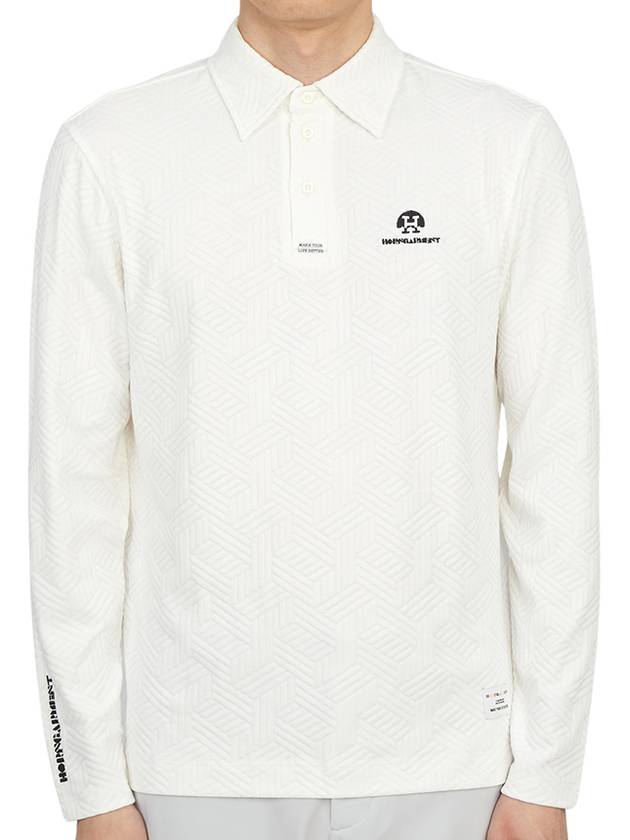 Men's Logo Long Sleeve PK Shirt Offwhite - HORN GARMENT - BALAAN 2