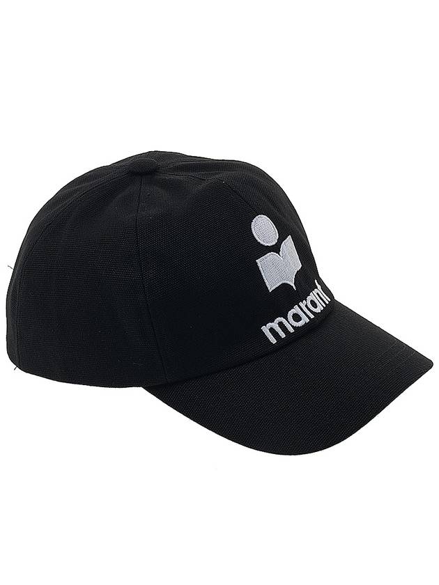 Tyron Logo Cotton Ball Cap Black - ISABEL MARANT - BALAAN 5