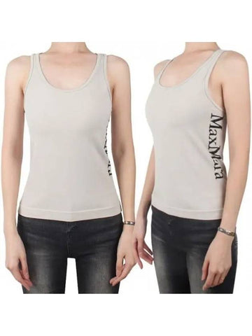 S Women Fortuna Logo Tank Top Ecru 011 1120447 - MAX MARA - BALAAN 1