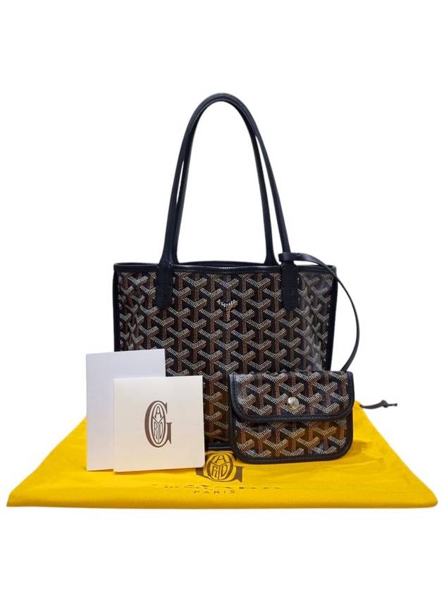 Black Anjou mini tote bag auxiliary pouch - GOYARD - BALAAN 9