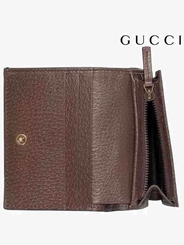 Diana Jumbo GG Card Wallet Camel Ebony Canvas - GUCCI - BALAAN 7