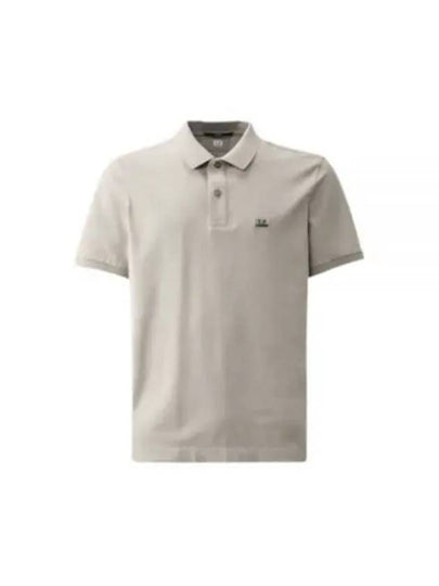 Stretch Piquet Slim Polo Shirt Grey - CP COMPANY - BALAAN 2