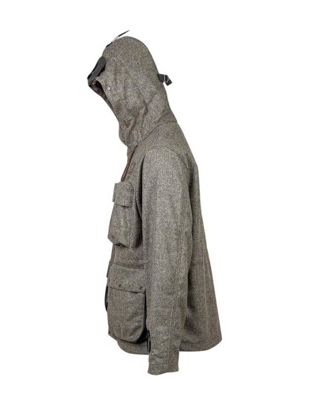 Shetland Twill Hooded Jacket Grey - CP COMPANY - BALAAN 4