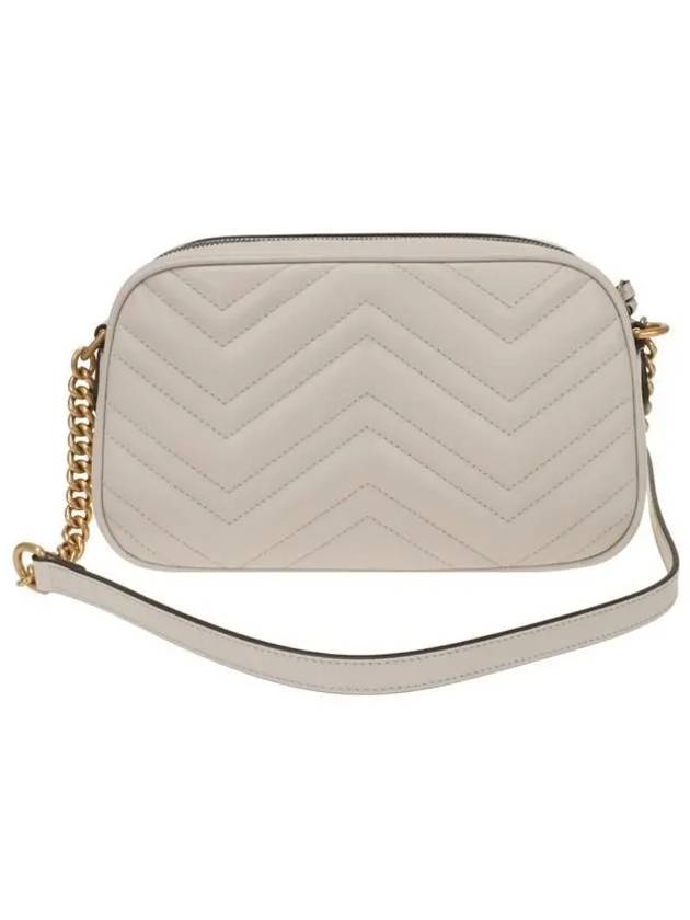 GG Marmont Small Leather Cross Bag Light Grey - GUCCI - BALAAN 4