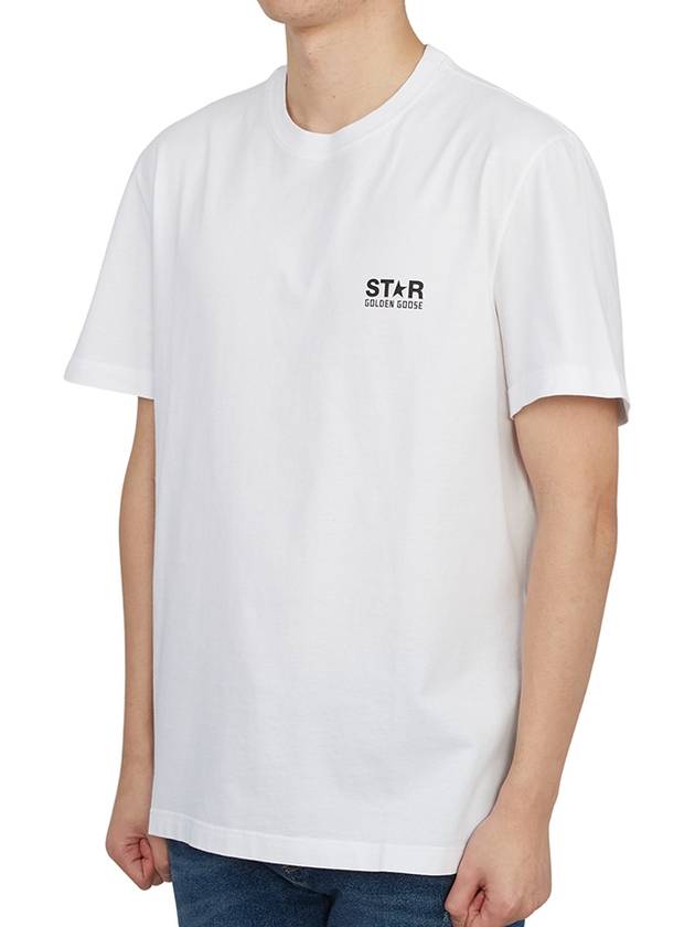 Star Logo Print Short Sleeve T-Shirt White - GOLDEN GOOSE - BALAAN.