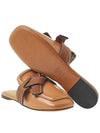 Gate Flat Leather Mule Brown - LOEWE - BALAAN.