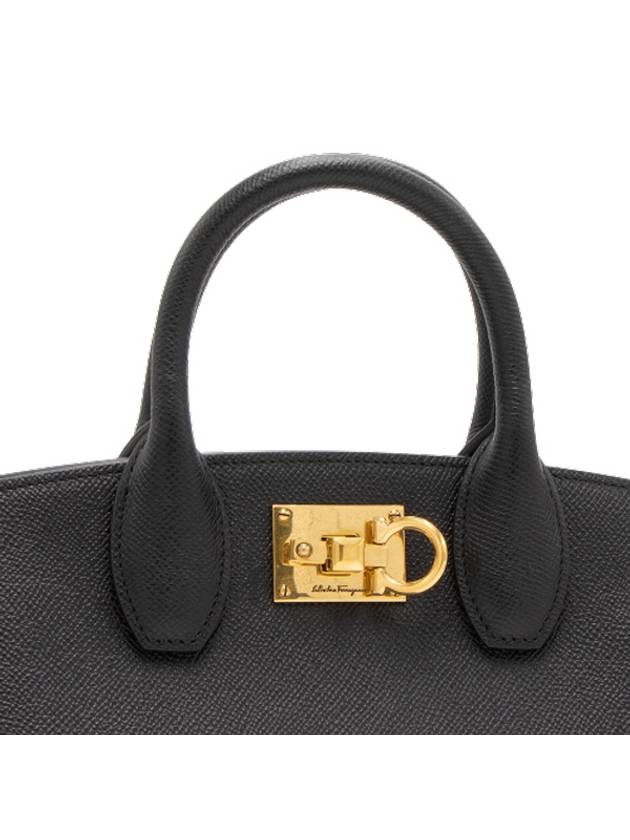 Gancini Studio Box Tote Bag Black Bonbon - SALVATORE FERRAGAMO - BALAAN 7