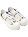 Check Cotton Low Top Sneakers Black White - BURBERRY - BALAAN 4