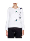 Flower Sweatshirt White - EMPORIO ARMANI - BALAAN 2