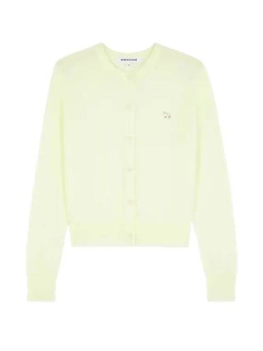 Baby Fox Patch Regular Cardigan Lemonade - MAISON KITSUNE - BALAAN 1