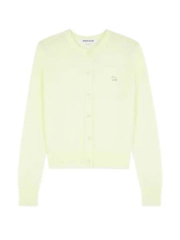 Baby Fox Patch Regular Cardigan Lemonade - MAISON KITSUNE - BALAAN 1