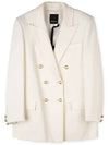 Women's Double Breasted White Jacket 1G158S1739Z00 WHITE - PINKO - BALAAN 1