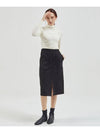 Suede H Banding Skirt Black - MANAVIS7 - BALAAN 2