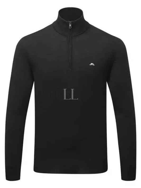 Kian Half Zip-Up Knit Top Black - J.LINDEBERG - BALAAN 2