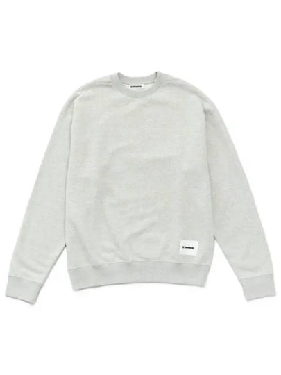 Logo Patch Crew Neck Oversized Sweatshirt Grey - JIL SANDER - BALAAN 2