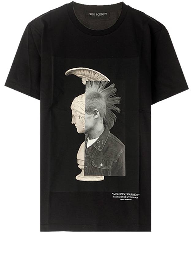 Mohawk Short Sleeve T-Shirt Black - NEIL BARRETT - BALAAN 2