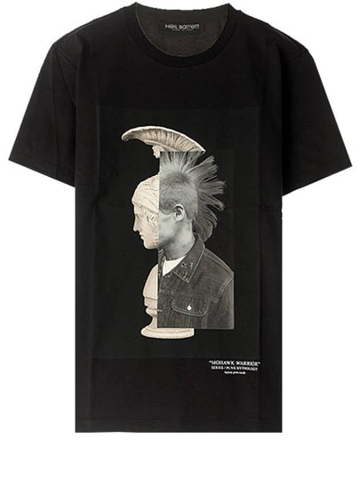 Mohawk Mohawk Short Sleeve T-Shirt Black - NEIL BARRETT - BALAAN 2