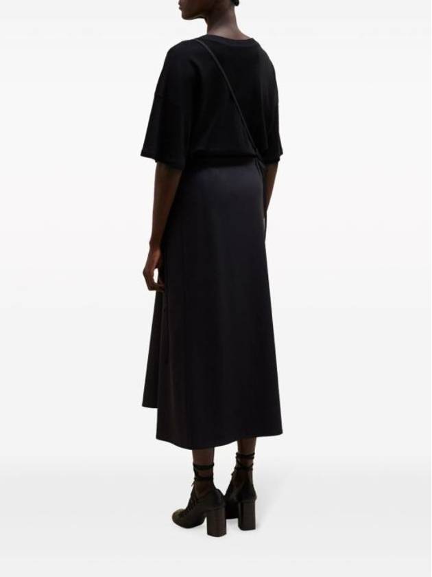 Women's Tailored Long A Line Skirt Jet Black - LEMAIRE - BALAAN 4