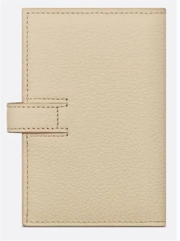 Normandy Vertical Calfskin Bifold Card Wallet Beige - DIOR - BALAAN 3