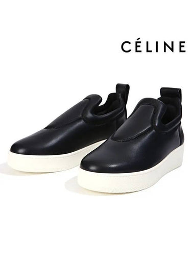 Leather Pull On Slip On Black - CELINE - BALAAN 1