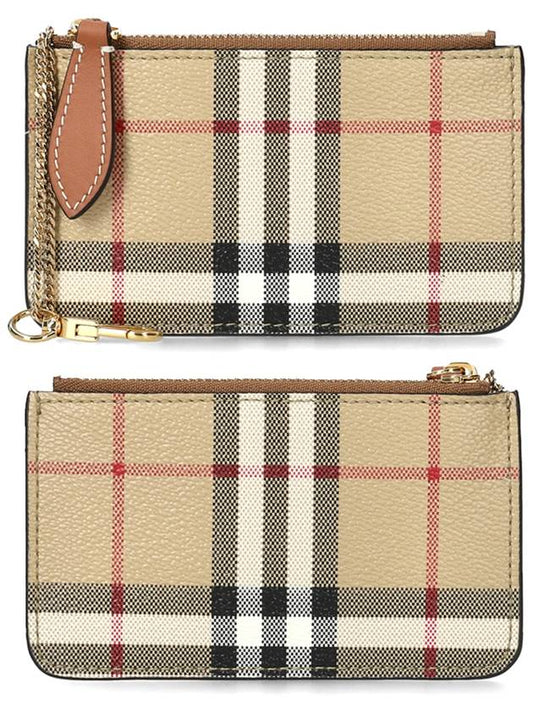 Check Strap Card Wallet Archive Beige - BURBERRY - BALAAN 2