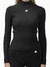 Reedition Turtle Neck Black - COURREGES - BALAAN 2