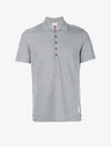 Men's Cotton Pique Center Bag Striped Short Sleeve Polo Shirt Grey - THOM BROWNE - BALAAN 2