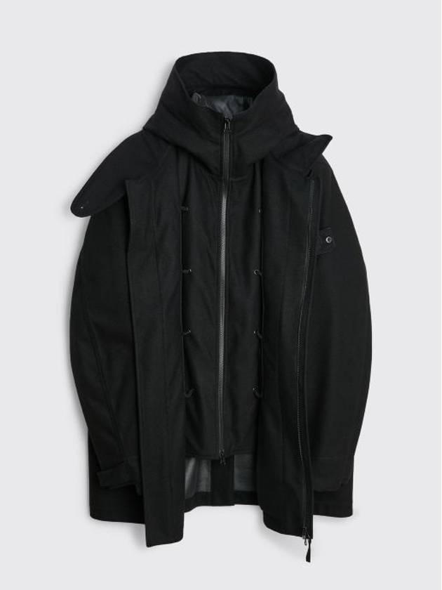 Men's Waffen Patch Ghost Piece Parka Black - STONE ISLAND - BALAAN 3