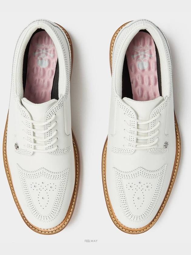 Men'S Perforated Brogue Gallivanter Spikeless White - G/FORE - BALAAN 3