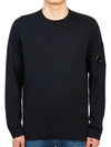 Men's Lens Wappen Pullover Knit Navy 12CMKN128A 004037A 888 - CP COMPANY - BALAAN.