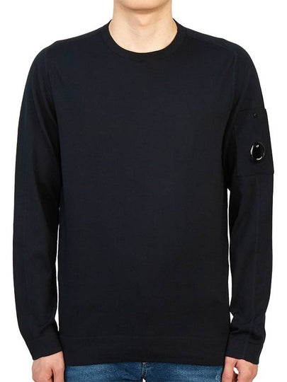 Men's Lens Wappen Cotton Sweatshirt Navy - CP COMPANY - BALAAN 2