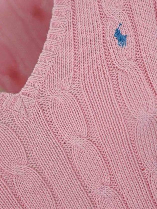 Women's Embroidered Logo Knit Top Pink - POLO RALPH LAUREN - BALAAN 4