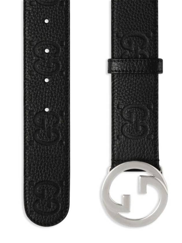 Blondie Wide Leather Belt Black - GUCCI - BALAAN 3