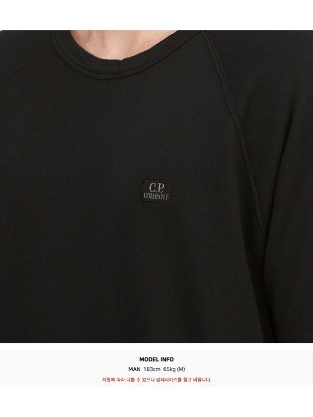 30/1 Sponge Fleece Short Sleeve Sweatshirt Black - CP COMPANY - BALAAN 7