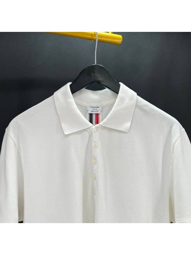 Baeksamseon short sleeve collar t shirt white size 5 - THOM BROWNE - BALAAN 4