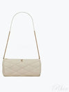 Tube Quilting Small Shoulder Bag Vintage White - SAINT LAURENT - BALAAN 2