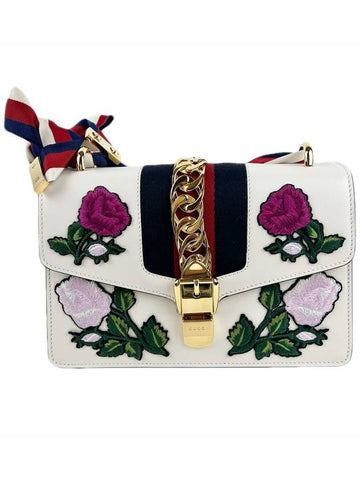 Sylvie embroidered shoulder bag 421882 - GUCCI - BALAAN 1