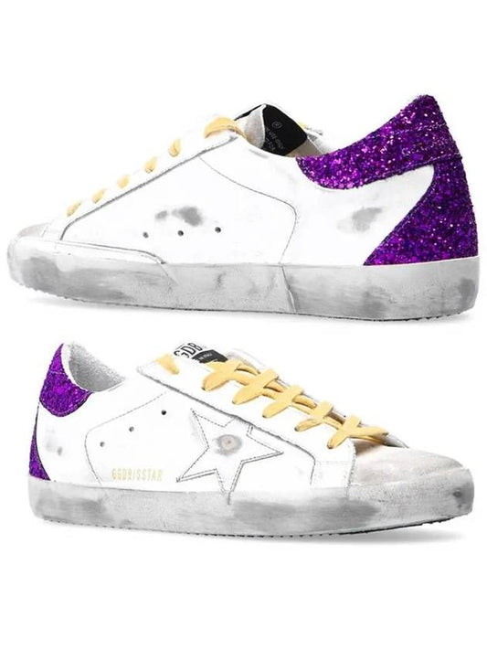 Superstar Glitter Tab Low Top Sneakers Purple White - GOLDEN GOOSE - BALAAN 2