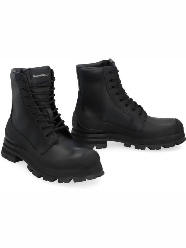 Wander Leather Combat Boots Black - ALEXANDER MCQUEEN - BALAAN 4